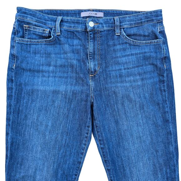 Boyfriend Slim Jeans Joe's Plus Size 32 Dark Stretch Denim Cuffed Crop Ankle - Picture 2 of 9